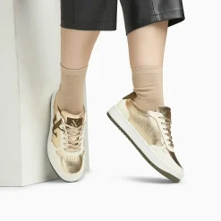 Baskets monogramme Cidem or et kaki