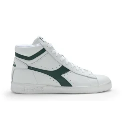 Baskets montants pour homme en cuir blanc