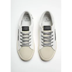 Baskets Soho blanches avec éclair noir gris Dina