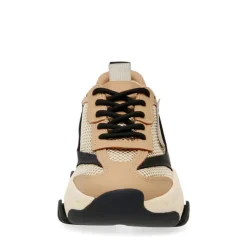 Baskets synthétique kaki/blanc POSSESSION-E