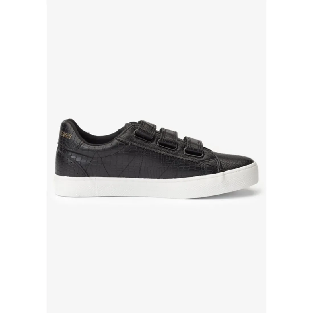 Baskets Vic noires effet python