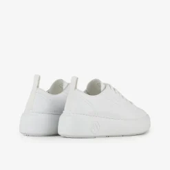 Basktets femme en cuir blanc