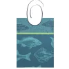 Bavoir jacquard pur coton, POISSONS Bleu