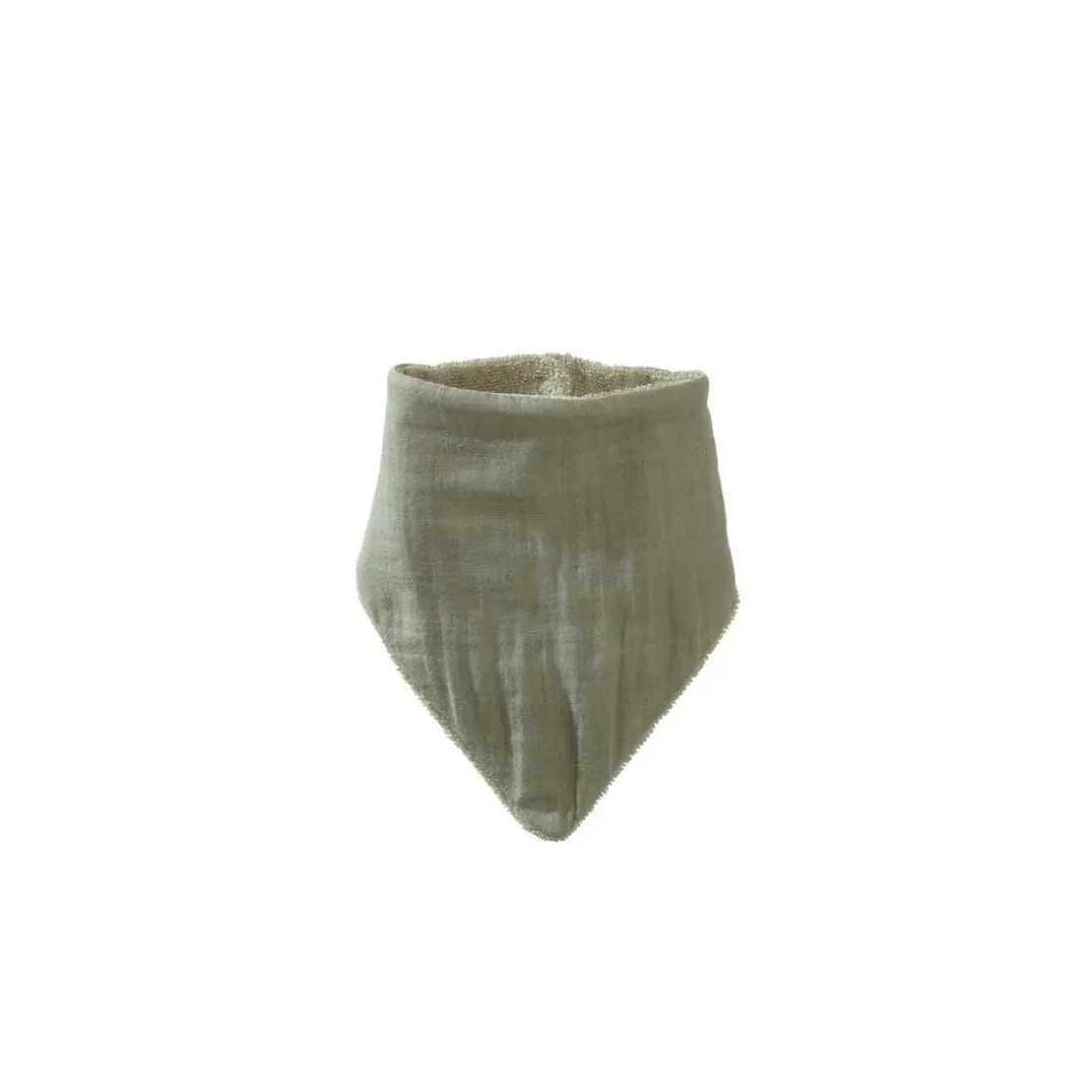 Bavoir 33x19 en Gaze de coton Vert