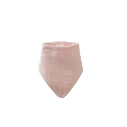 Bavoir 33x19 en Gaze de coton Rose