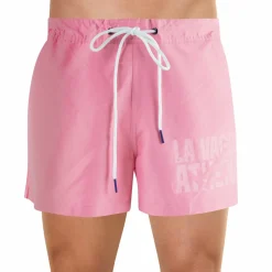 Bermuda de bain court homme Waves rose