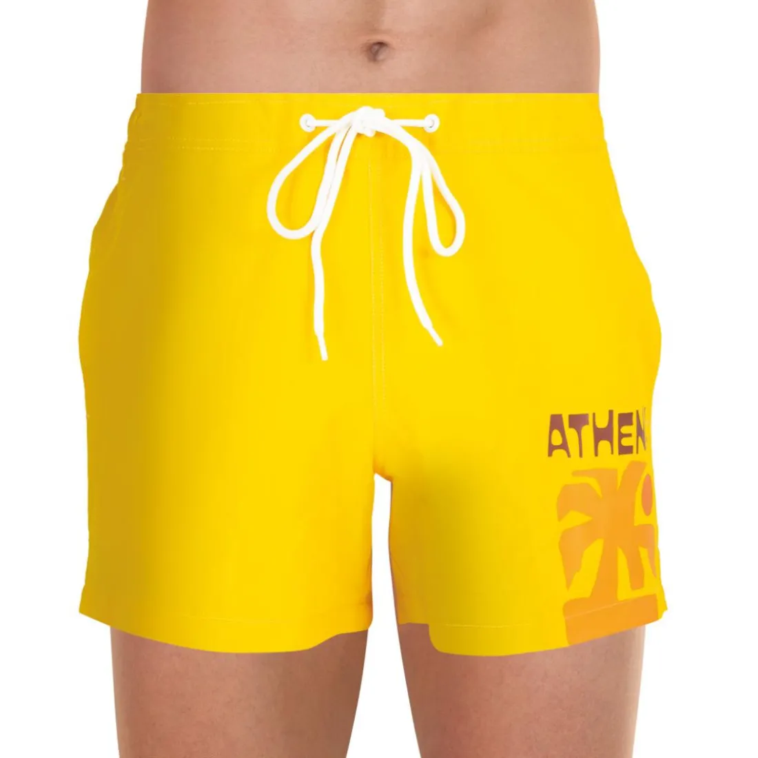 Bermuda de bain homme Summer Vibes Athena jaune