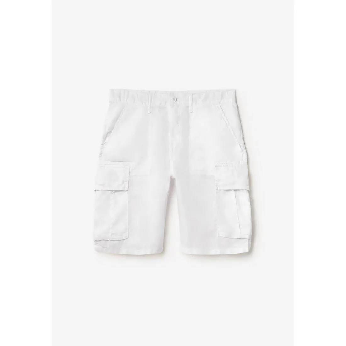 Bermuda en lin Rocca blanc