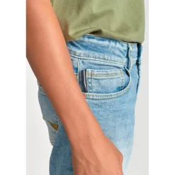 Bermuda garçon, en jeans Mike bleu clair délavé