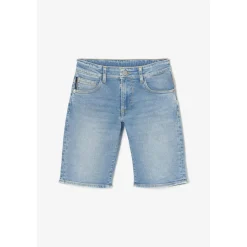 Bermuda garçon, en jeans Mike bleu clair délavé