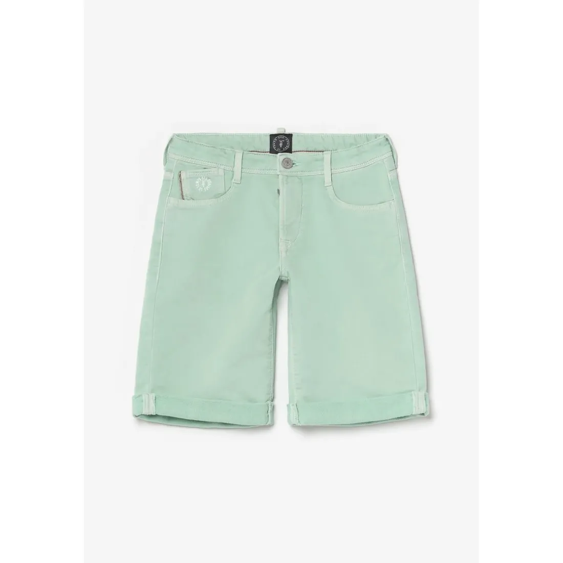 Bermuda garçon, Lo Jogg vert d'eau en coton