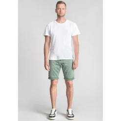 Bermuda short BODO vert sauge en coton