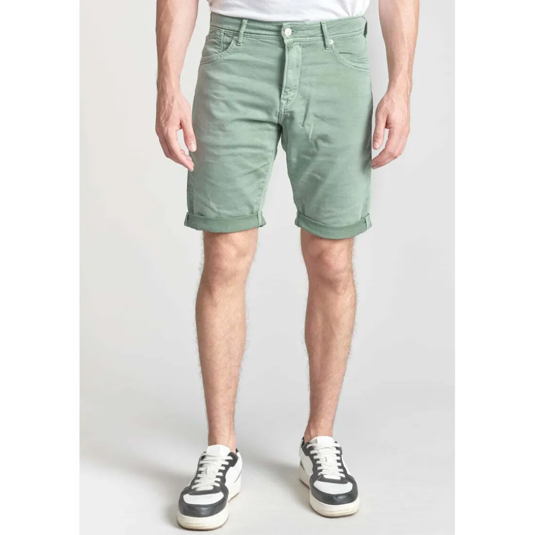 Bermuda short BODO vert sauge en coton