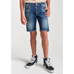 Bermuda short garçon, en jeans MIKE bleu Zane