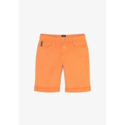 Bermuda short garçon, JOGG orange Kurt en coton
