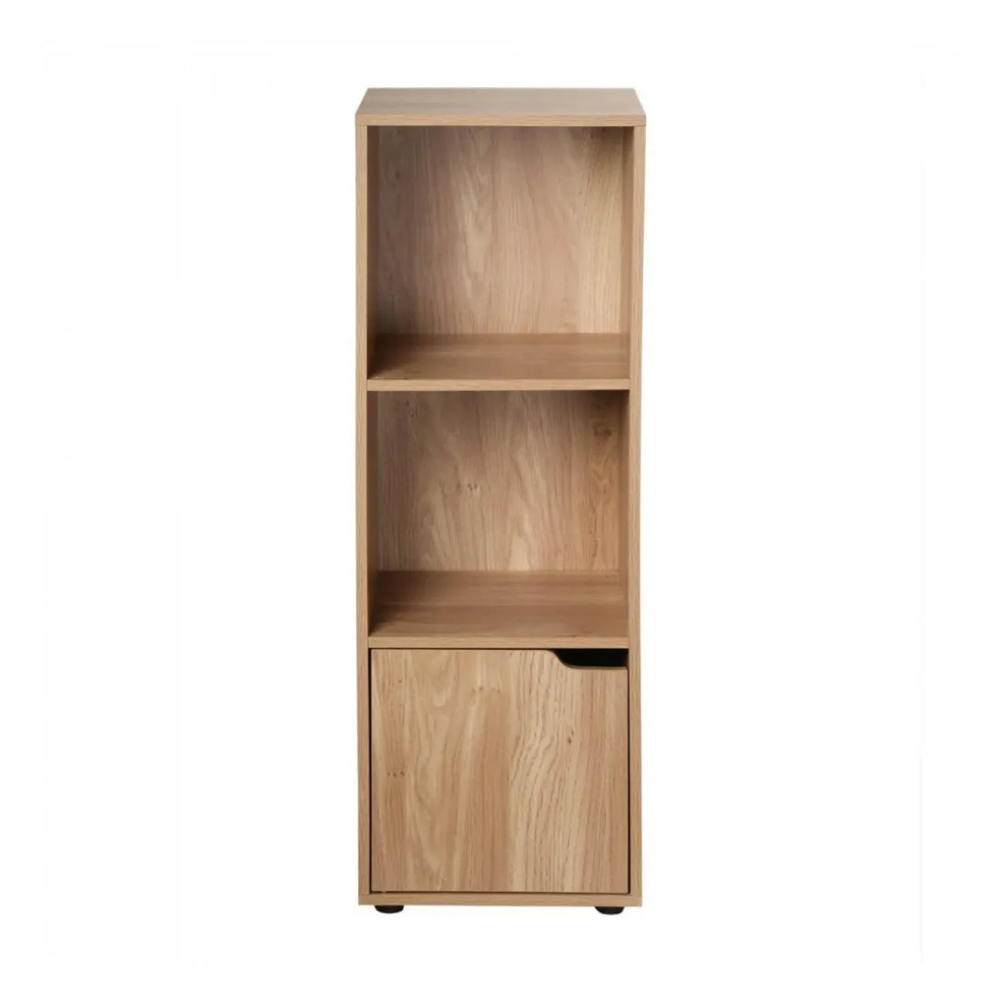 Bibliothèque 3 cases avec une porte en bois