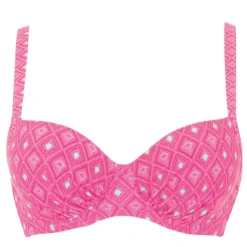 Bikini balconnet rose en nylon