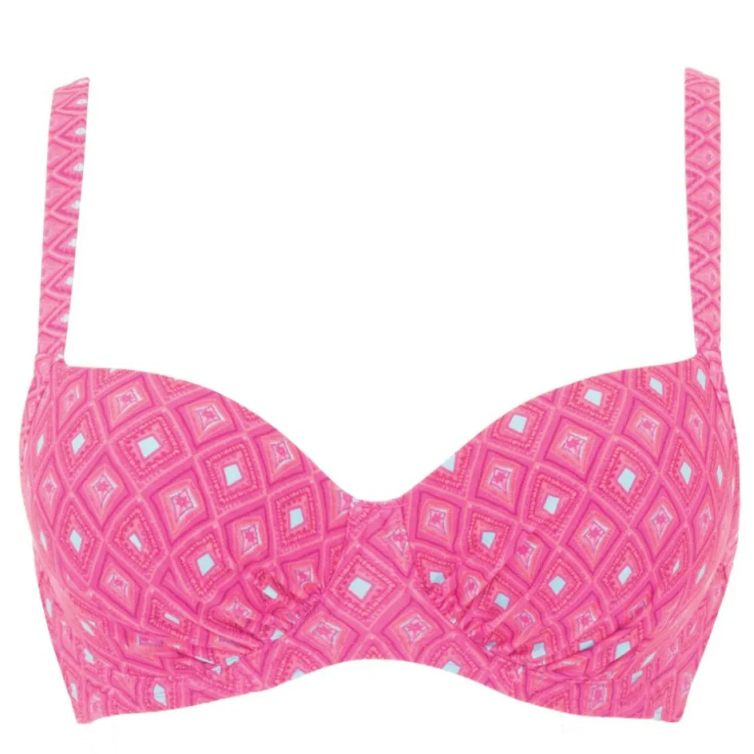Bikini balconnet rose en nylon