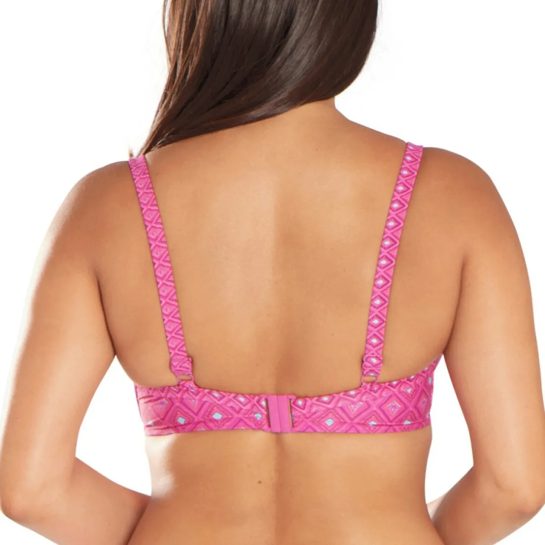 Bikini balconnet rose en nylon