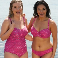 Bikini balconnet rose en nylon