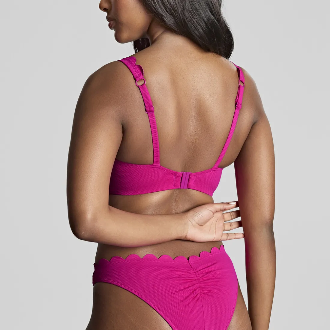 Bikini plongeant magenta