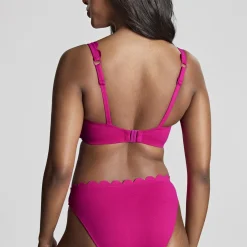 Bikini plongeant magenta
