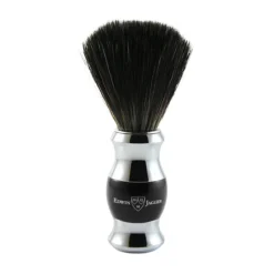 Blaireau de Rasage avec Manche Chromé et Imitation Ébène et Fibres Synthétiques Noires