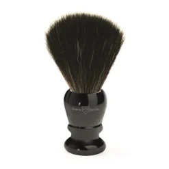 Blaireau de Rasage avec Poignée en Plastique Imitation Ébène et Fibres Synthétiques Noires