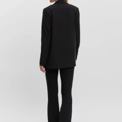 Blazer classique Loose Fit Revers à encoche noir
