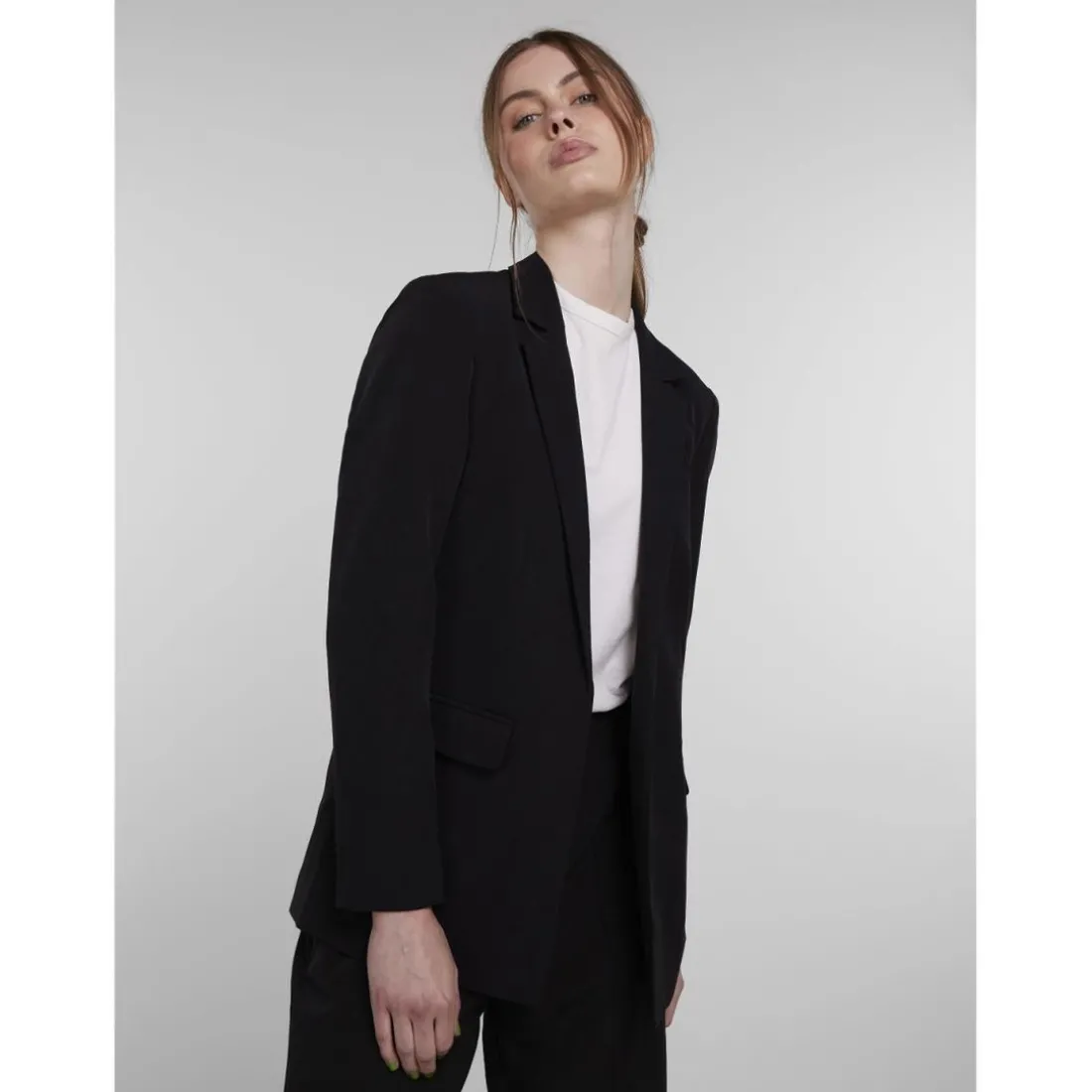 Blazer classique oversize fit col italien noir