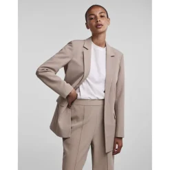 Blazer classique oversize fit col italien marron Fern