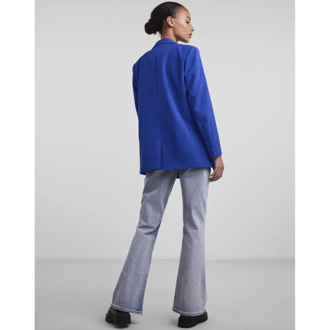 Blazer classique oversize fit col italien bleu Tess