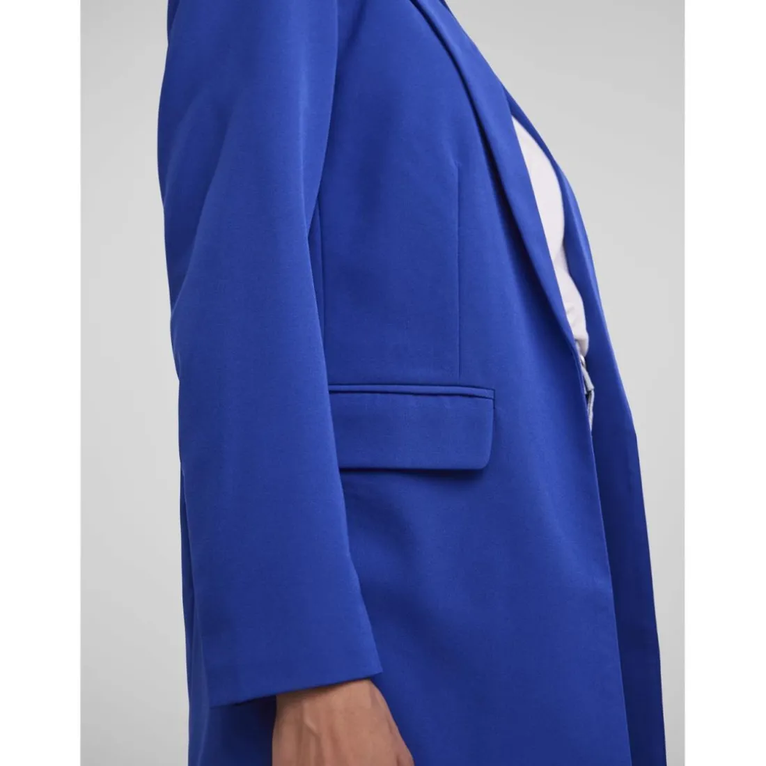 Blazer classique oversize fit col italien bleu Tess