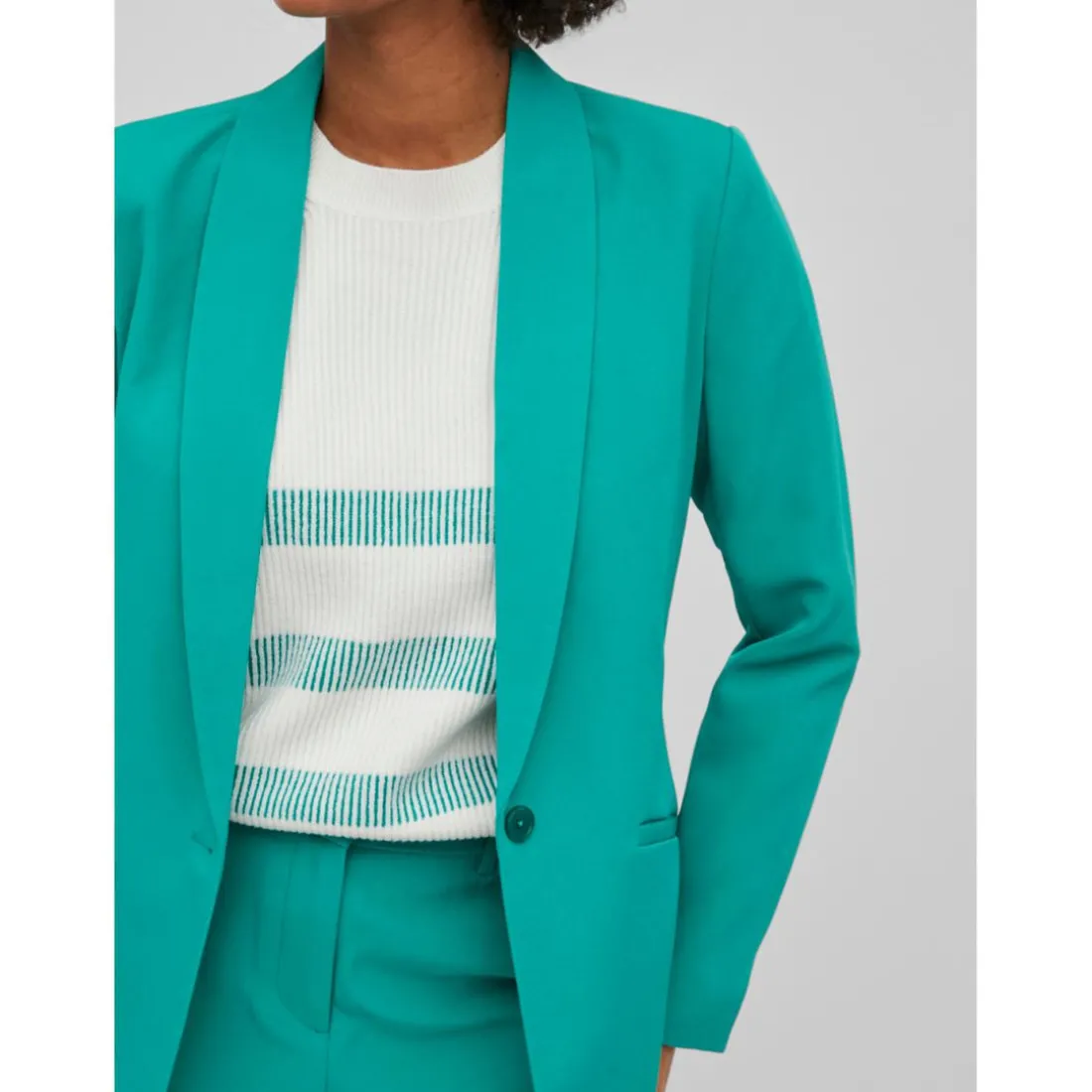 Blazer classique regular fit turquoise