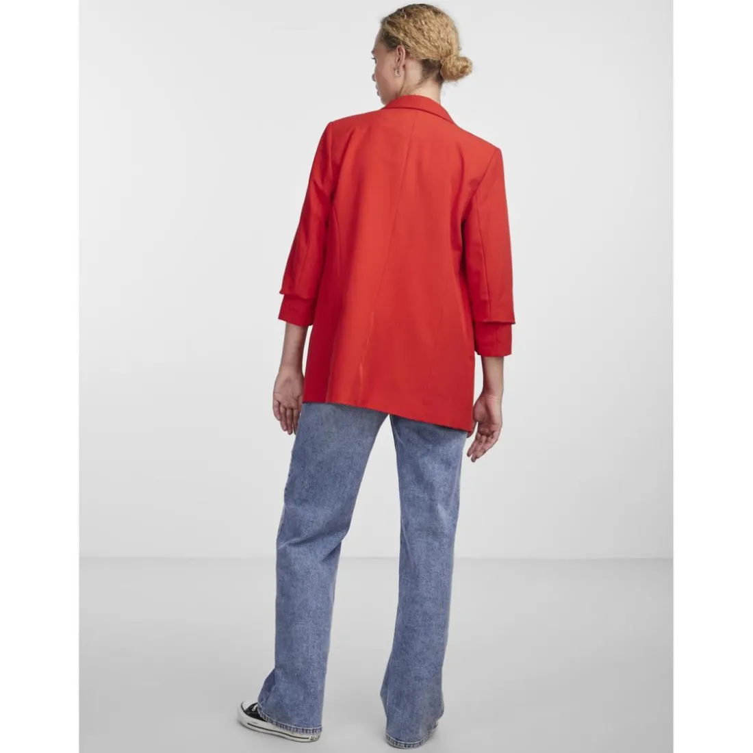Blazer classique regular fit col à revers rouge Kai