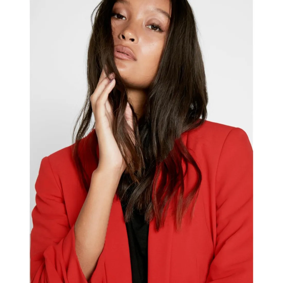 Blazer classique regular fit col à revers rouge Kai