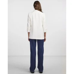 Blazer classique regular fit col à revers blanc