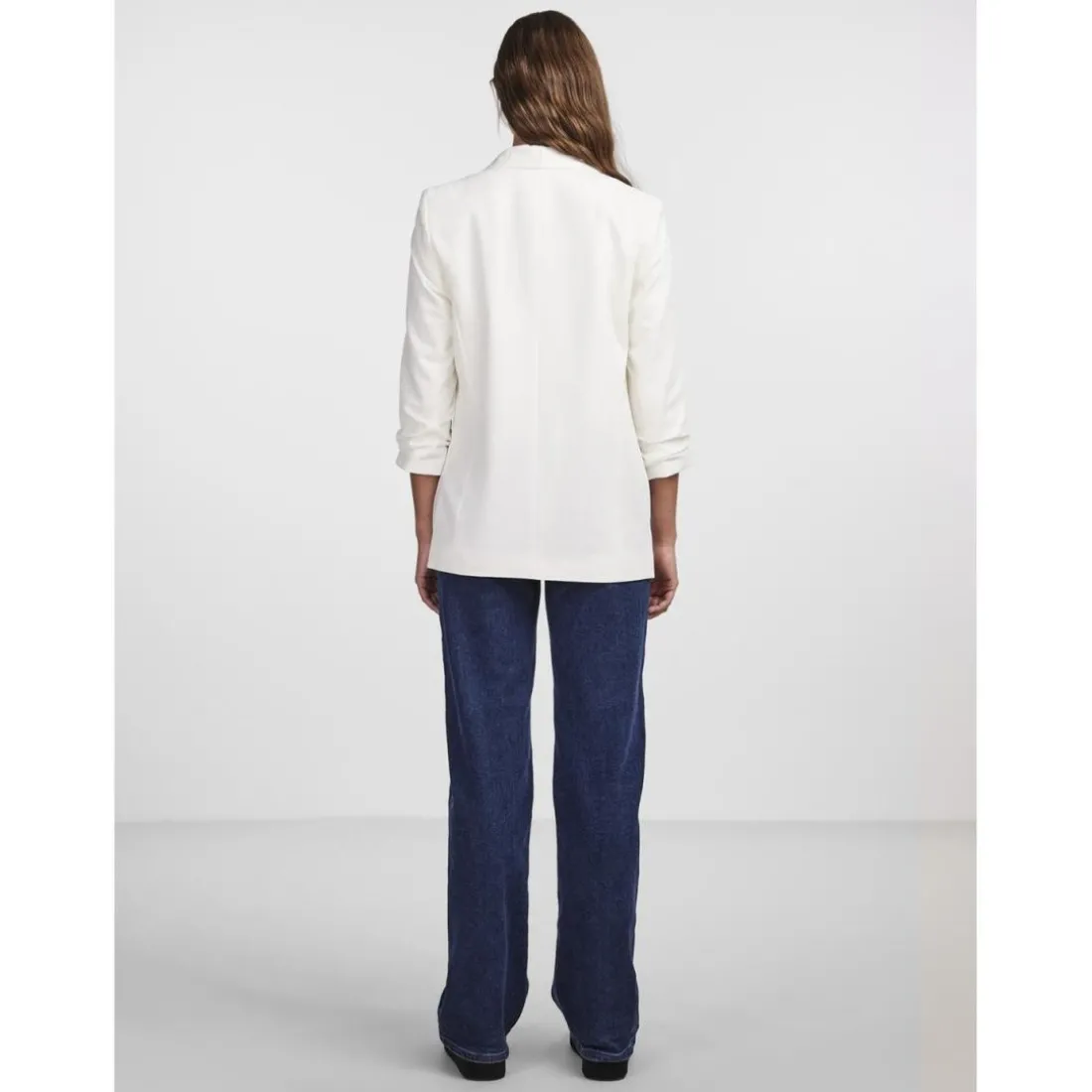 Blazer classique regular fit col à revers blanc