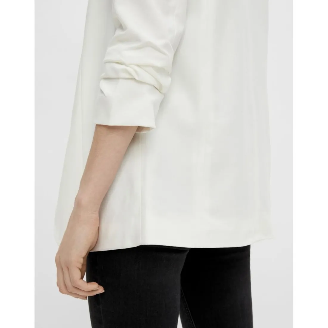 Blazer classique regular fit col à revers blanc