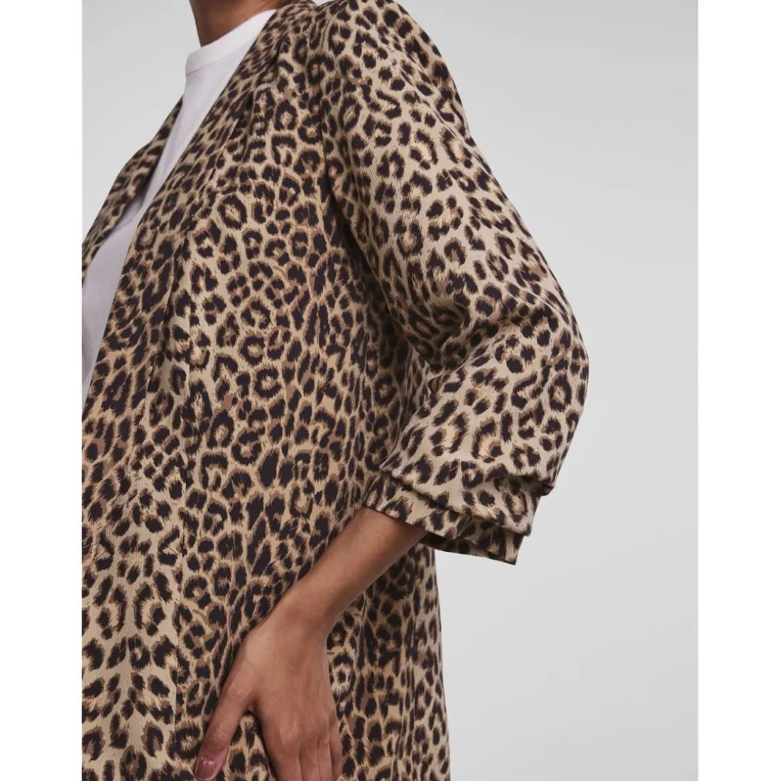 Blazer classique regular fit col à revers marron Lena