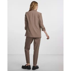 Blazer classique regular fit col à revers marron Ruth