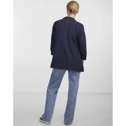Blazer classique regular fit col à revers bleu Kara