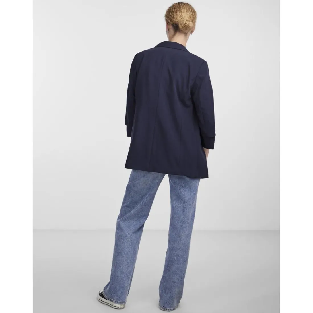 Blazer classique regular fit col à revers bleu Kara