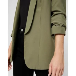 Blazer classique regular fit col à revers vert Hana