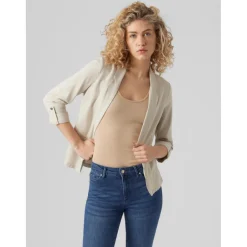 Blazer classique Regular Fit Col à revers beige