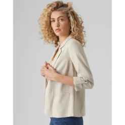 Blazer classique Regular Fit Col à revers beige