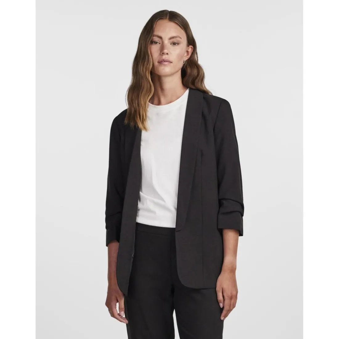 Blazer classique regular fit col à revers noir Sue
