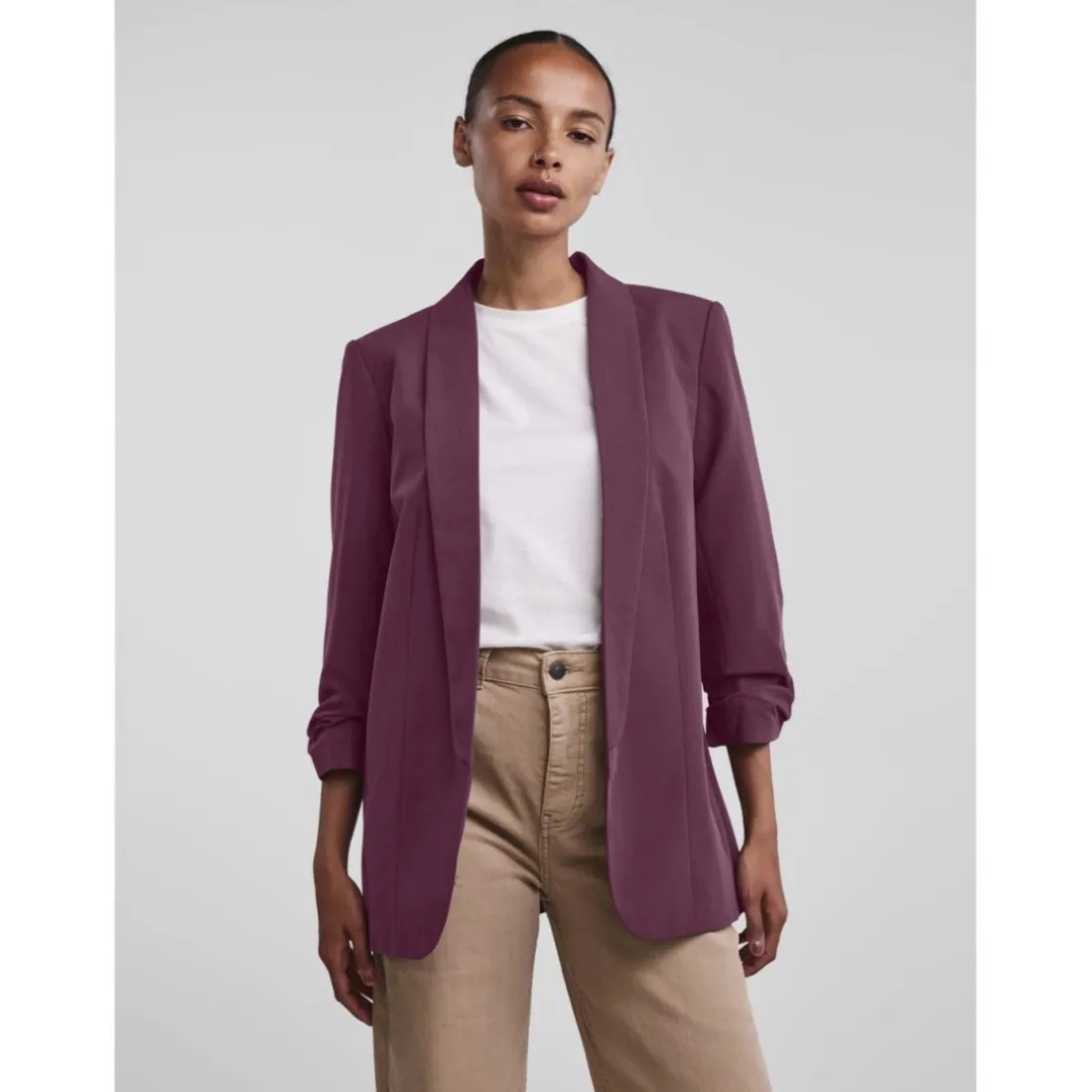 Blazer classique regular fit col à revers Violet Lucie