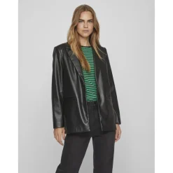 Blazer col à revers noir Ruth