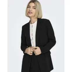 Blazer loose fit col à revers noir Hana